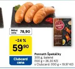 Tesco Ponnath špekáčky nabídka
