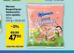 Tesco Manner neapolitaner velikonoční mini oplatky nabídka