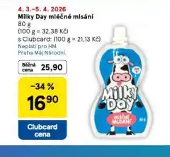 Tesco Milky day mléčné mlsání nabídka