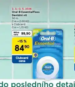 Tesco Oral-b essentialfloss dentální nit nabídka