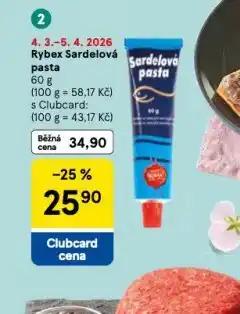 Tesco Rybex sardelová pasta nabídka