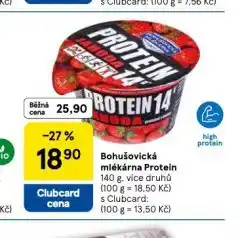 Tesco Bohušovická mlékárna protein nabídka