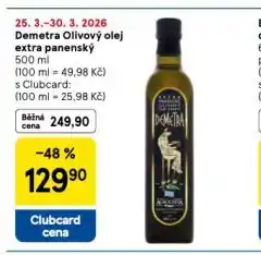 Tesco Demetra olivový olej extra panenský nabídka