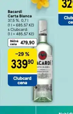 Tesco Bacardi carta blanca nabídka