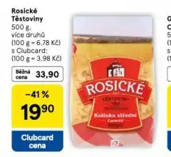 Tesco Rosické těstoviny nabídka