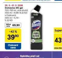 Tesco Domestos wc gel nabídka