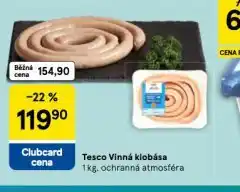 Tesco Vinná klobása nabídka