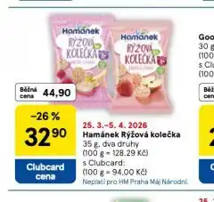 Tesco Hamánek rýžová kolečka nabídka