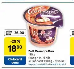 Tesco Zott cremore duo nabídka