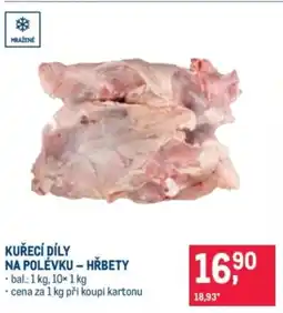 Makro Kuřecí díly na polévku - hřbety nabídka