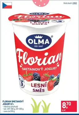 Makro OLMA Florian smetanový jogurt 8% nabídka