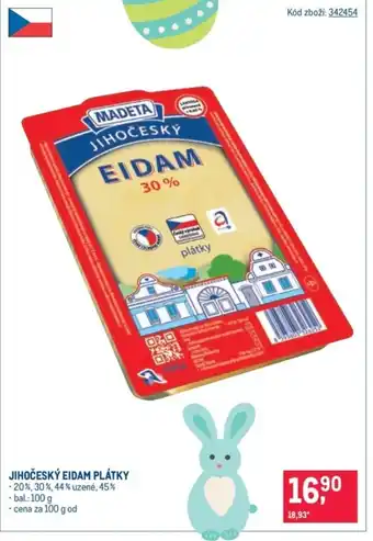 Makro MADETA Jihočeský eidam plátky nabídka