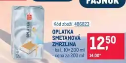 Makro Oplatka smetanová zmrzlina nabídka