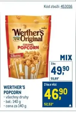 Makro Werther's Popcorn nabídka