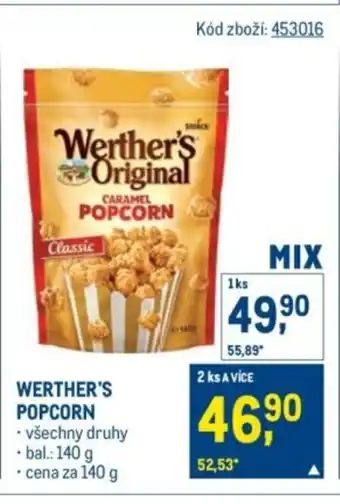 Makro Werther's Popcorn nabídka