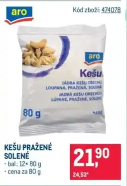 Makro Kešu pražené solené nabídka