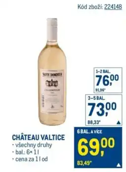Makro Château Valtice nabídka