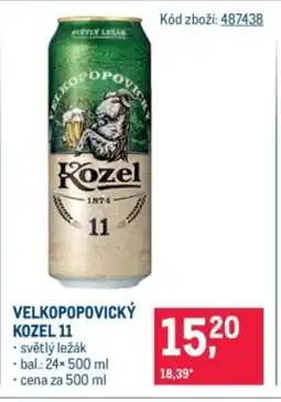 Makro Velkopopovický Kozel 11 nabídka
