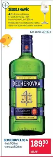 Makro Becherovka 38% nabídka