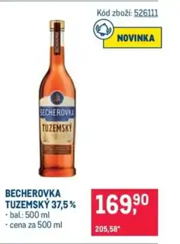 Makro Becherovka Tuzemsky 37.5% nabídka