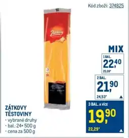 Makro Zátkovy těstoviny nabídka