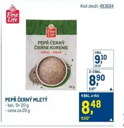 Makro Pepř černý mletý nabídka