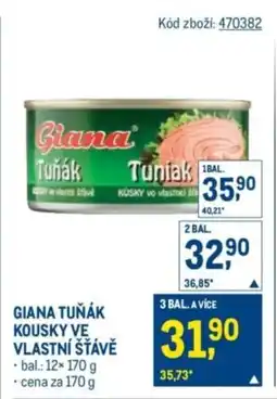 Makro Giana Tuňák kousky ve vlastní šťávě nabídka
