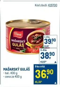 Makro Maďarský Guláš nabídka