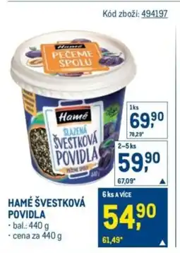 Makro Hamé švestková povidla nabídka