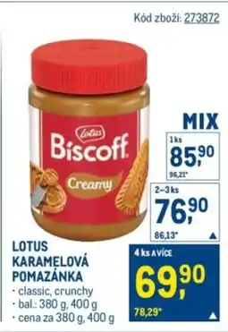 Makro Lotus Karamelová pomazánka nabídka