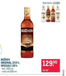 Makro Božkov Original 37,5%, speciály 30% nabídka