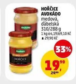 Penny Market HOŘČICE AVOKÁDO medová nabídka