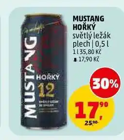 Penny Market MUSTANG HOŘKÝ světlý ležák plech nabídka