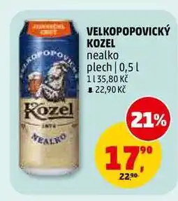 Penny Market VELKOPOPOVICKÝ KOZEL nealko plech nabídka