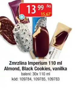 Qanto Zmrzlina Imperium Almond, Black Cookies, vanilka nabídka