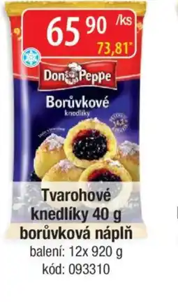 Qanto Tvarohové knedlíky borůvková náplň nabídka