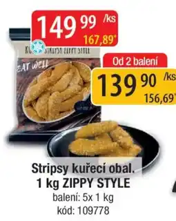 Qanto Stripsy kuřecí obal. ZIPPY STYLE nabídka