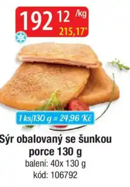 Qanto Sýr obalovaný se šunkou porce nabídka