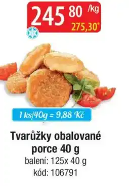 Qanto Tvarůžky obalované porce nabídka