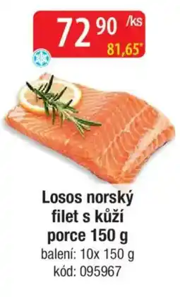 Qanto Losos norský filet s kůží porce nabídka