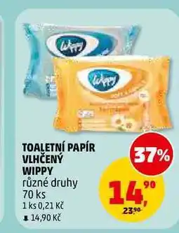 Penny Market TOALETNÍ PAPÍR VLHČENÝ WIPPY, 70 ks nabídka