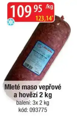 Qanto Mleté maso vepřové a hovězí nabídka