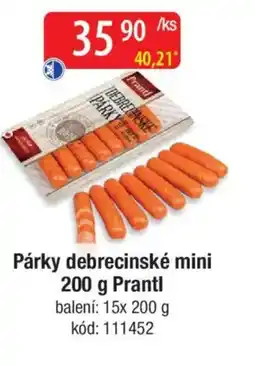 Qanto Párky debrecinské mini Prantl nabídka