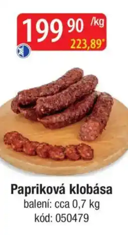 Qanto Papriková klobása nabídka