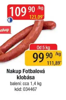 Qanto Nakup Fotbalová klobása nabídka