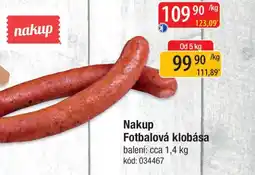 Qanto Nakup Fotbalová klobása nabídka