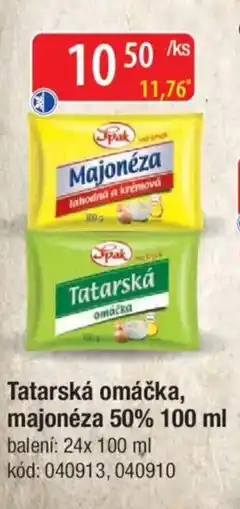 Qanto Spak Tatarská omáčka, majonéza 50% nabídka