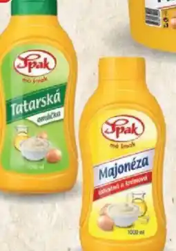 Qanto Spak Tatarská omáčka, majoné- za 50% plast nabídka