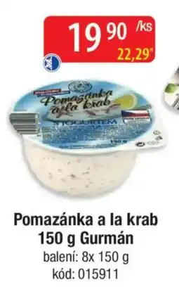 Qanto Pomazánka a la krab Gurmán nabídka