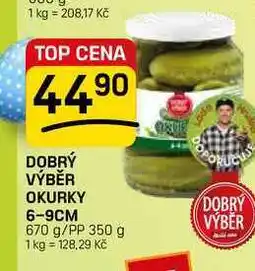 Flop DOBRÝ VÝBĚR OKURKY DOBRÝ 6-9CM VÝBĚR 670 g/PP 350 g nabídka